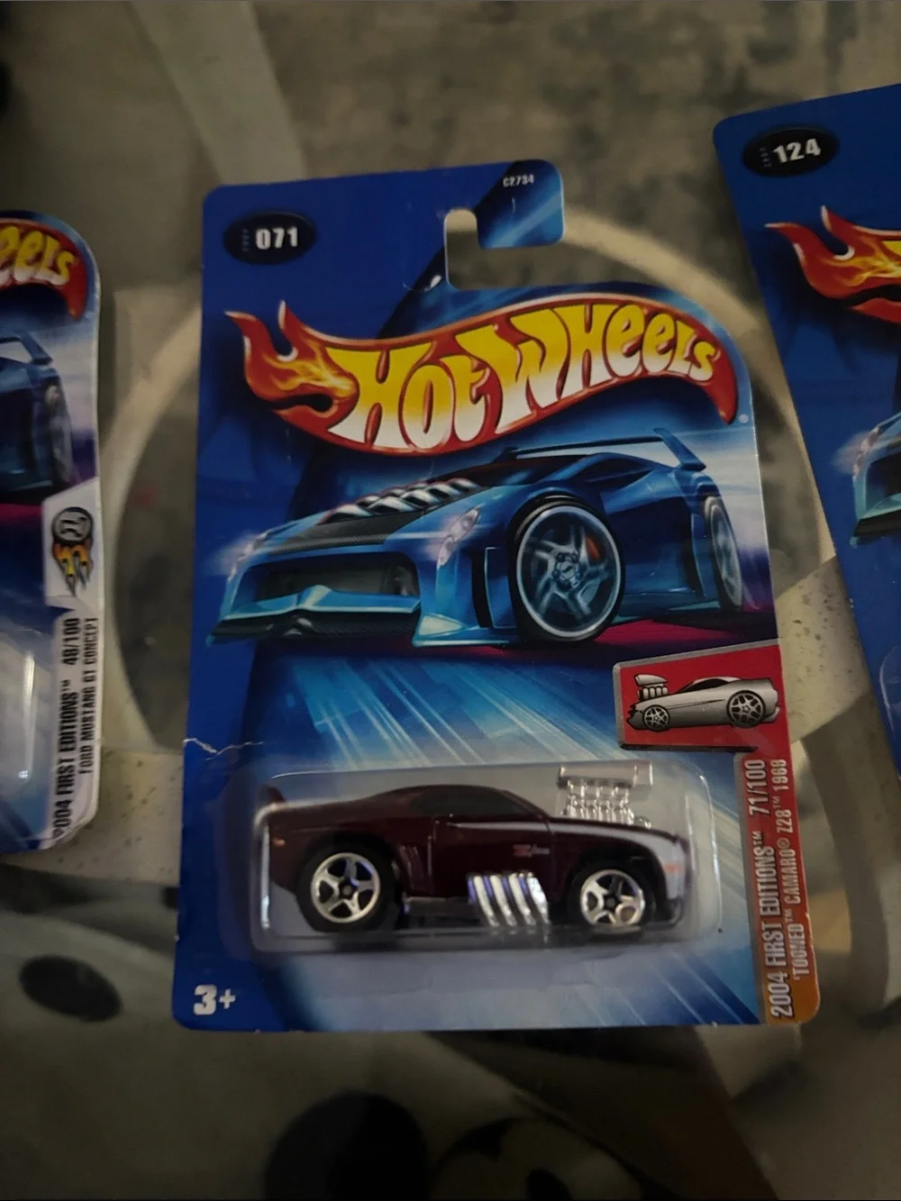 3 hot wheels cars sealed. Numbers 121, 71, and 48